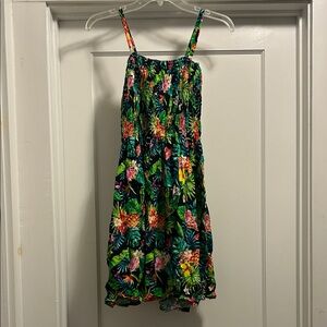 Tropical Floral Swim Coverup - Free Size